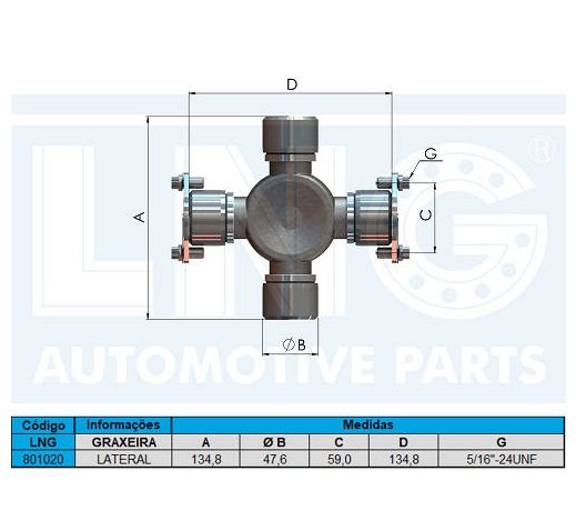 CRUZETA MB FORD VW  CZ264 / 5438-X