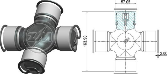 CRUZETA SCANIA S-4 114/124 TRAÇADO   CZ 277